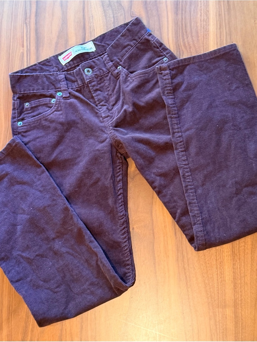 Levi's 514 women’s maroon/brown corduroy pant size 10 regular